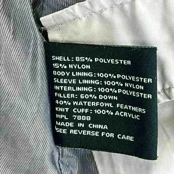 Anne Klein Women’s Quilted Down Jacket Size Small Blush Pockets Knit Cuffs - Picture 10 of 12